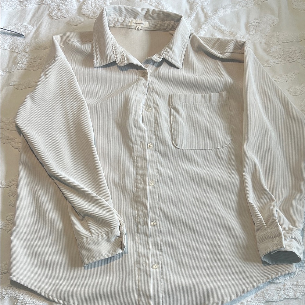 Oversized corduroy button up